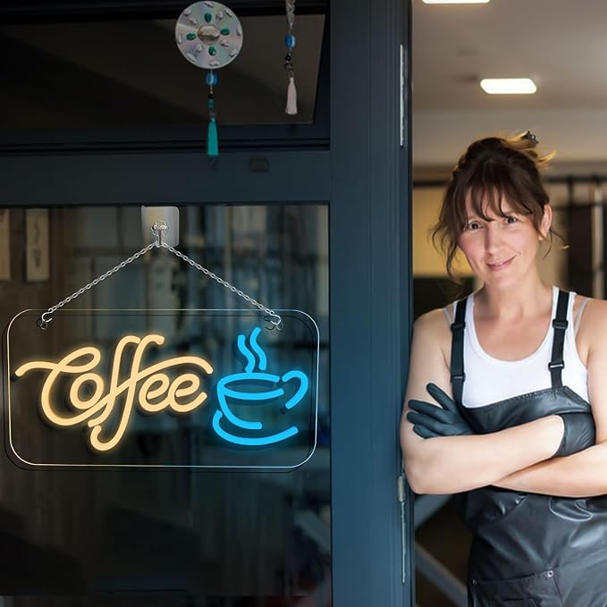 Coffee Neon Sign for Wall Decor, Bright LED Coffee Sign Room Decor Neon Light - Image 2