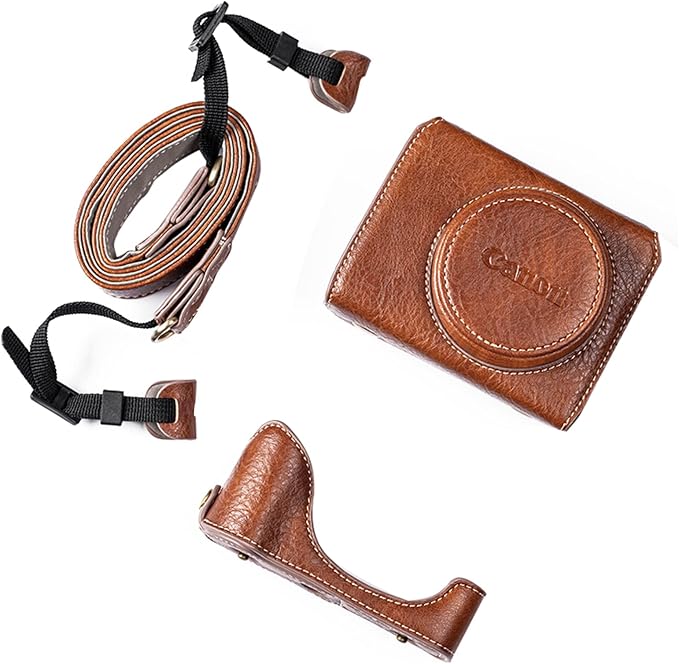Rieibi G7 X G7X II G7X III Case, Vintage Leather Camera Case by Rieibi