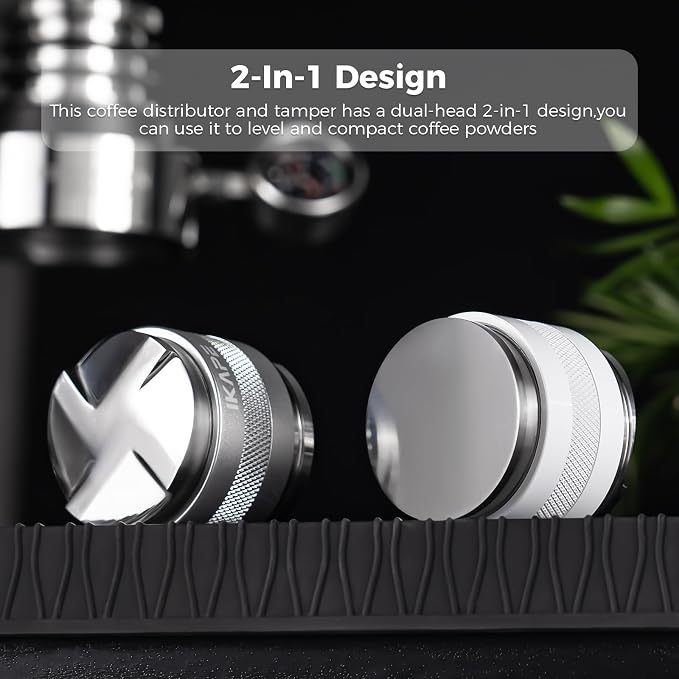 IKAPE Coffee Products, 51mm Coffee Distributor & Hand Tamper, Adjustable Depth - Image 3