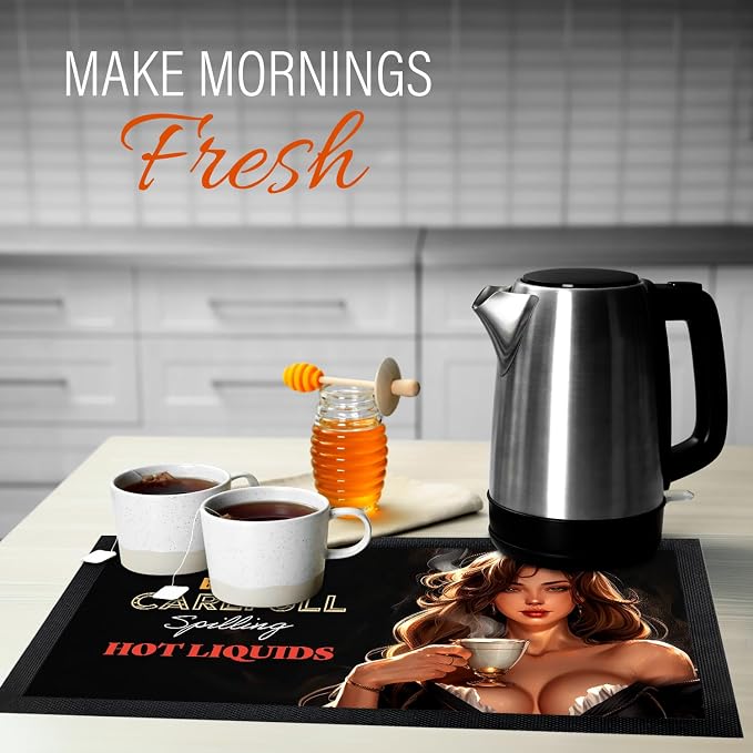 Coffee Bar Mat - Coffee Gifts - Coffee Lover - Coffee Bar Accessories - Barista - Image 4
