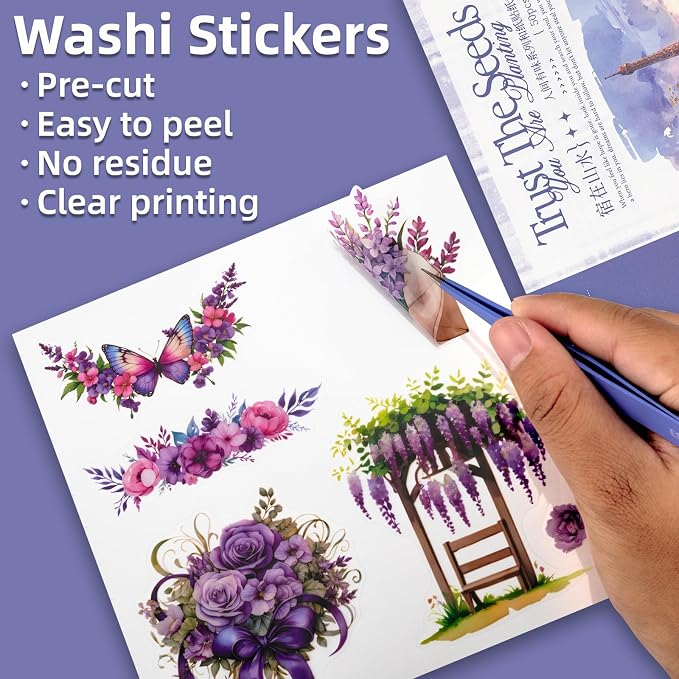 Colorful Landscape Theme Sticker Scrapbooking Supplies - Image 2