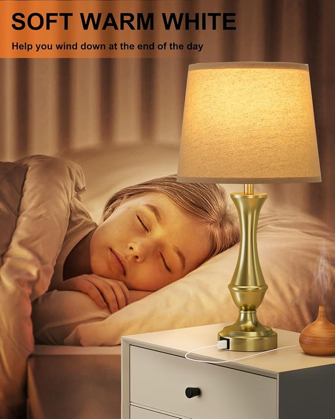 Seealle Upgraded Touch Lamps for Night Stands Set of 2 - Image 2