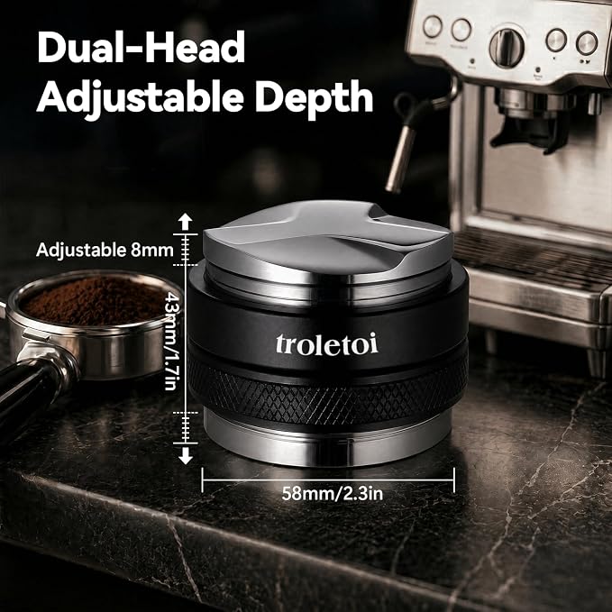 58mm Espresso Accessories Kit – Coffee Distributor & Tamper Leveler, WDT Tool - Image 6