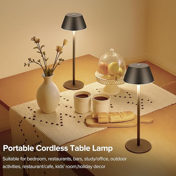 Cordless Table Lamps, LED Rechargeable Battery Operated Lamp - Image 5