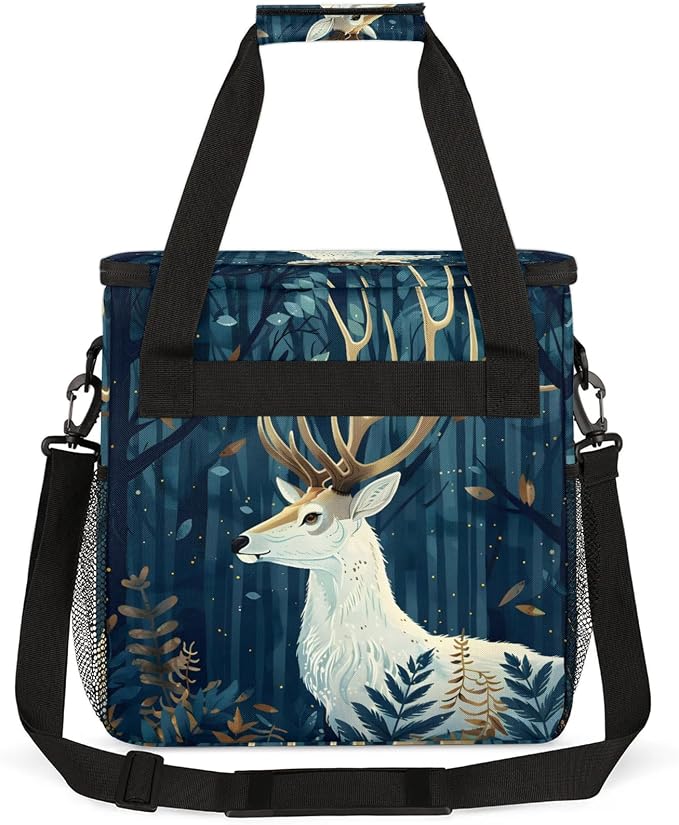 Forest Deer Coffee Maker Carring Bag, Large Insulated Storage Organizer Case - Image 5
