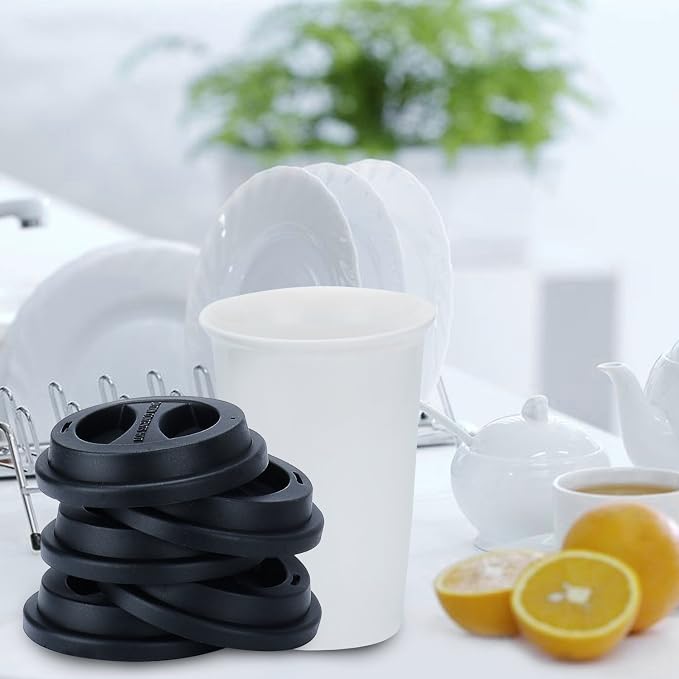 Coffee Mug Lids, KSENDALO Thicker Eco Reusable Silicone Travel Mug Lids - Image 2