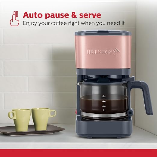 Holstein Housewares 5 Cup Coffee Maker – Compact Drip Coffee Machine - Image 3