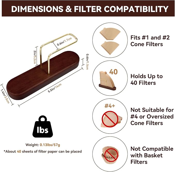 KAYIN Coffee Filter Holder, Cone Coffee Filter Organizer - Image 6