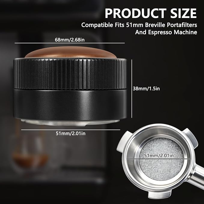 Y-Step 51mm Gravity Adaptive Espresso Distribution Tool, Coffee Distributor - Image 2