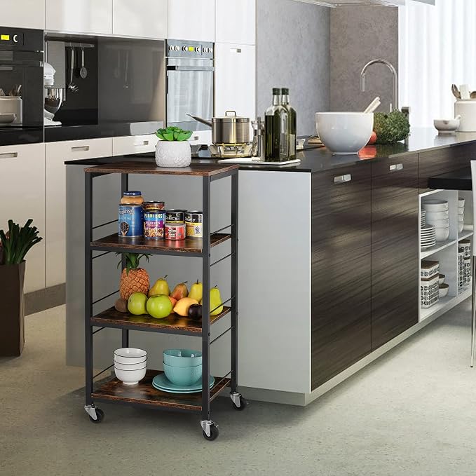 MOOACE Industrial Kitchen Rolling Cart - Image 6