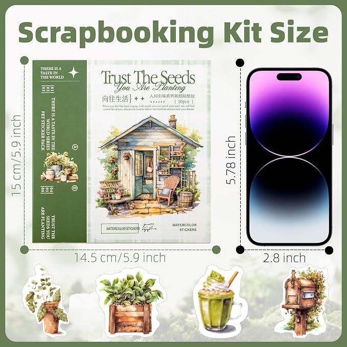 Beautiful Garden Theme Sticker Scrapbooking Supplies - Image 6