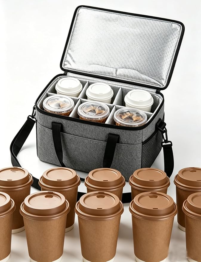 6 Cup Portable Drink Carrier Suitable - Image 2