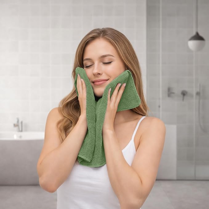 RIVERSIDE Pack of 8 Towels Set, 2 Large Bath, 2 Hand, 4 Face Washcloths - Image 4