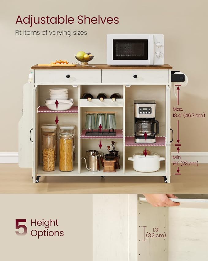 VASAGLE Mobile Kitchen Island - Image 4