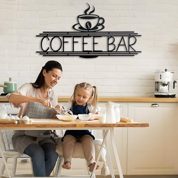 Metal Coffee Bar Sign, 14.96x8 Inch Coffee Sign - Image 5