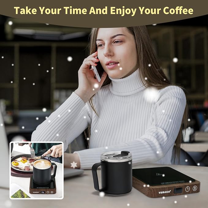 VOBAGA Coffee Mug Warmer &15oz Mug Set - Image 6