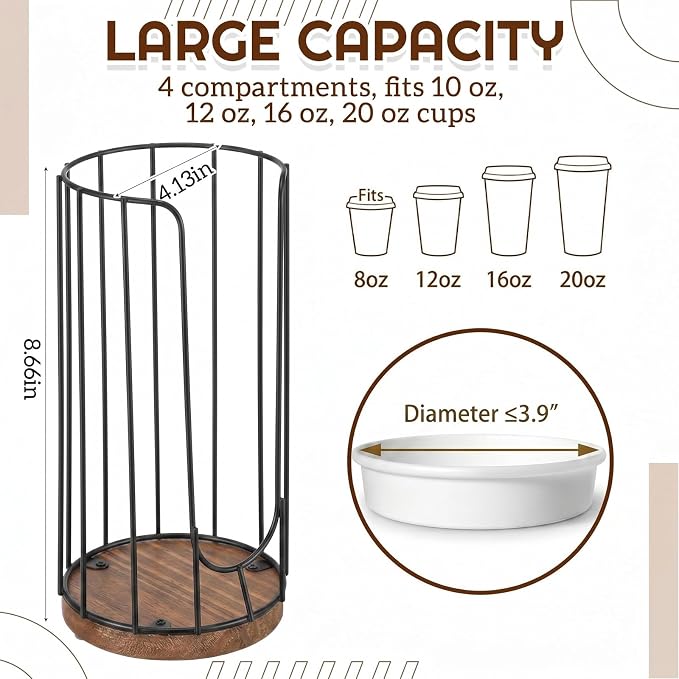 Geelin 18oz Adjustable Coffee Cup Dispenser - Image 2