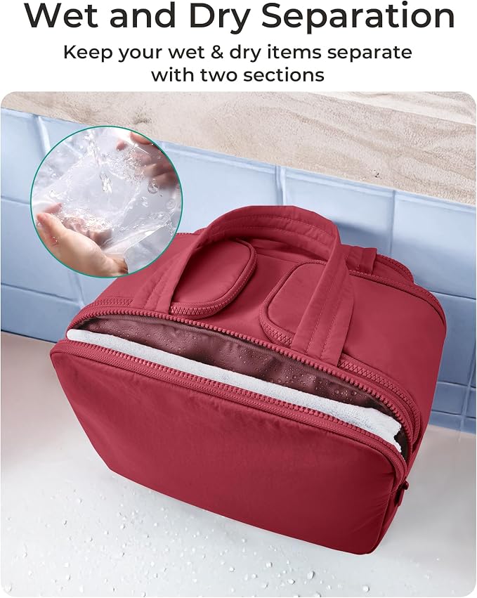 BAGSMART Travel Toiletry Bag, Puffy Toiletry Bag - Image 5