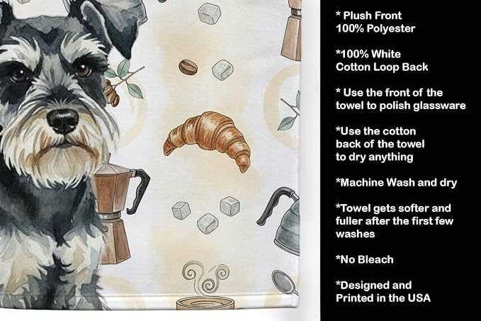 Caroline's Treasures Black & Silver Miniature Schnauzer Coffee Bar Kitchen - Image 4