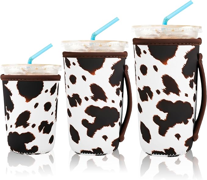 KJQJLY 3 Pack Reusable Iced Coffee Sleeves by KJQJLY