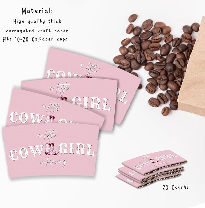 20 Counts A Baby Is Brewing, Coffee Cup Sleeves - Image 3