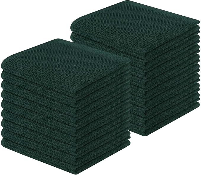 Homaxy 100% Cotton Waffle Weave Kitchen Dish Cloths, Ultra Soft Absorbent Quick by Homaxy