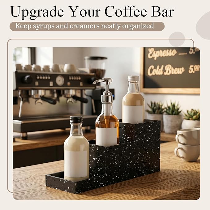 Leinuosen 3 Step Creamer Bottle Pump Riser, Syrup Bottle Organizer, Syrup Rack - Image 5