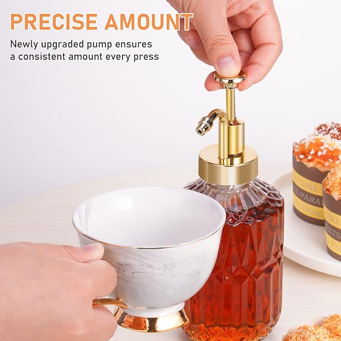 NiHome Syrup Pump Dispenser 2-Pack, Coffee Bar Accessories, Fits 1.3" Bottle - Image 3