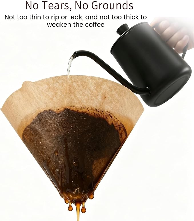 Clinuse Cone Coffee Filters #2, Disposable Natural Paper Filters 2-4 Cup - Image 3