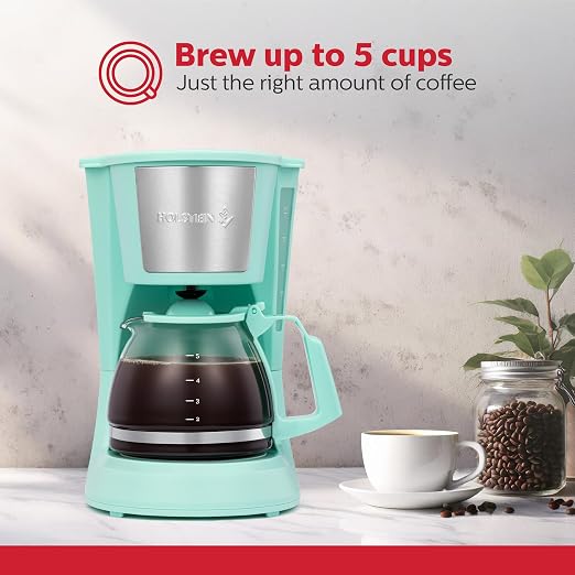 Holstein Housewares HH-0914701I 5-Cup Coffee Maker, 9.8x10x5.7 - Image 2