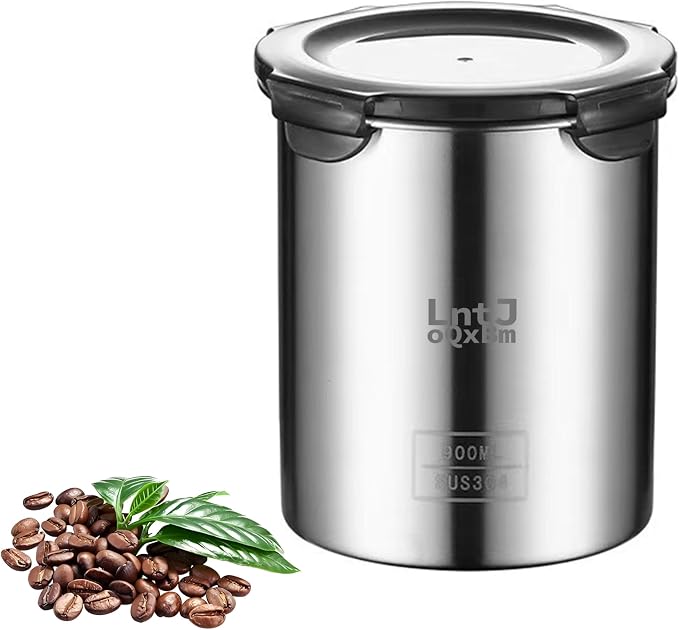 Stainless Steel Vacuum Seal Coffee Canister by welcome