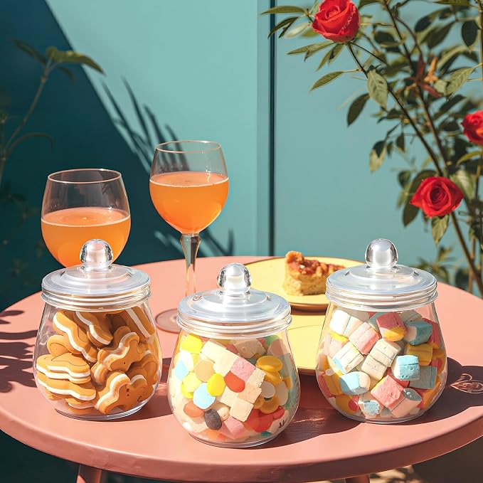 Nuogo 4 Pcs Plastic Candy and Cookie Jars - Image 5