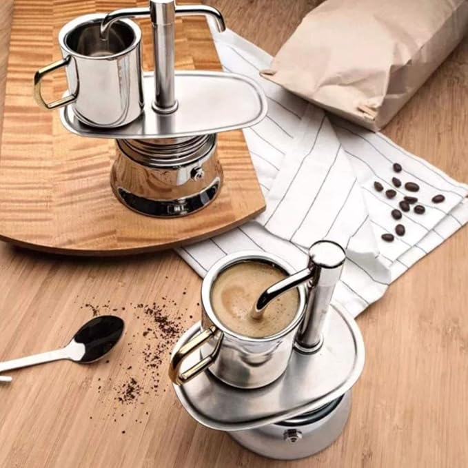 Zerodis Single Spout Mocha Pot, Stainless Steel Espresso Maker Coffee Pot - Image 3