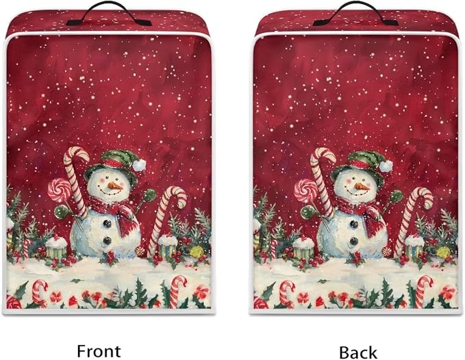 Christmas Candy Snowman Coffee Maker Covers - Image 2