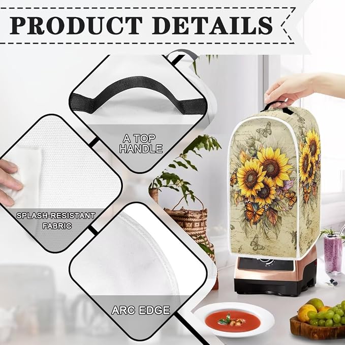 Sunflower Butterfly Blender Dust Cover - Image 5