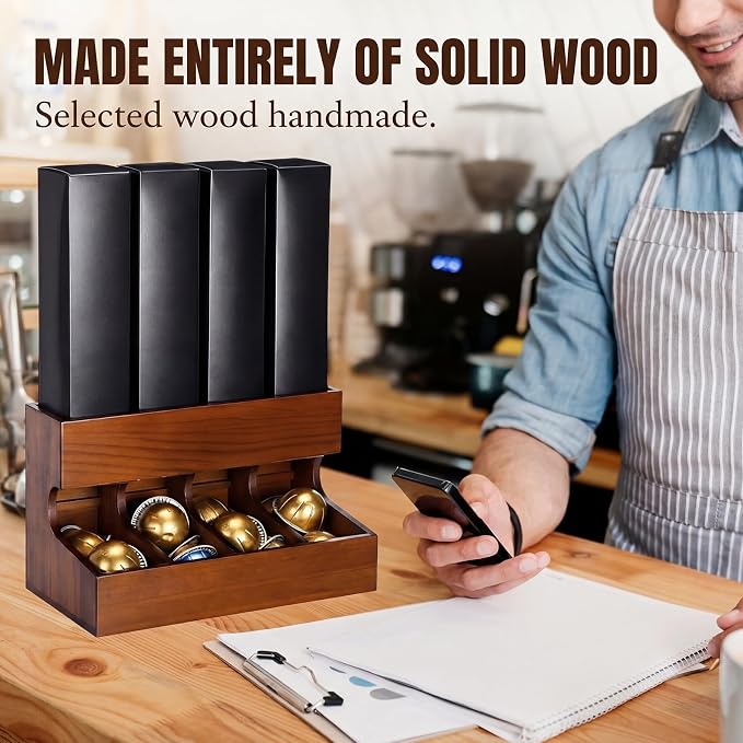 Wooden Coffee Pod Dispenser Compatible - Image 7