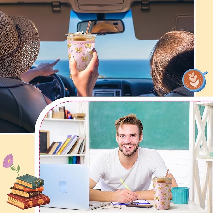 FoldTier 3 Pcs Teacher Appreciation Gifts Teachers Cup Sleeves Iced Coffee - Image 6