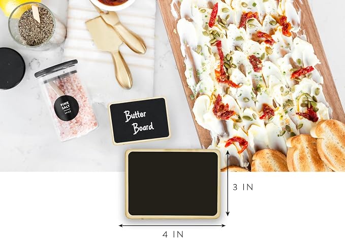 Mini Chalkboard Signs for Food, 18 Pack Framed Small Chalk Boards - Image 3