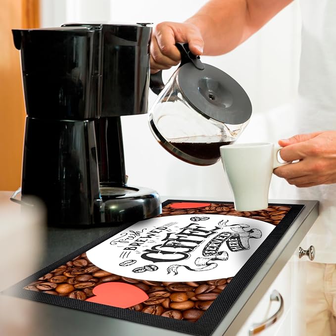 Coffee Bar Mat - Coffee Gifts - Coffee Lover - Coffee Bar Accessories - Barista - Image 3