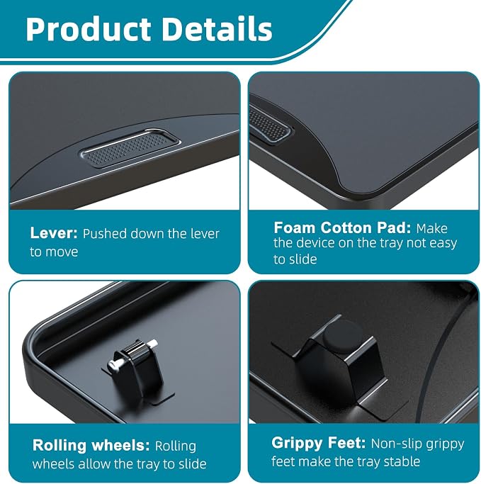 ARGOMAX Appliance Rolling Tray, Coffee Maker Slider, coffee pull out tray - Image 6