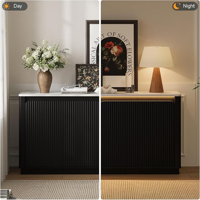 ONBRILL 61" Fluted Buffet Cabinet - Image 3