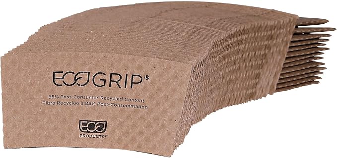 ECO PRODUCTS Recycled Coffee Cup Sleeves, Case Of 1300, Fits 10-20oz Hot Cups - Image 7