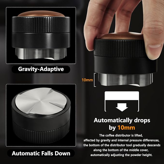 Y-Step 51mm Gravity Adaptive Espresso Distribution Tool, Coffee Distributor - Image 3
