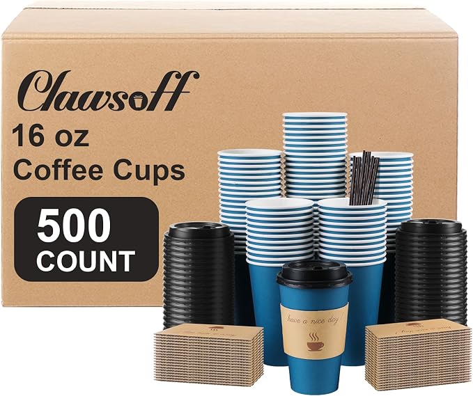 Clawsoff 500 pack 16 oz Coffee Cups by BuyNow