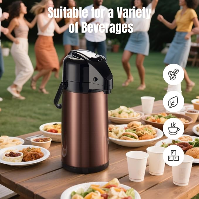 Upgraded Airpot Coffee Carafe - 84oz/2.5L Coffee Carafe - Image 3