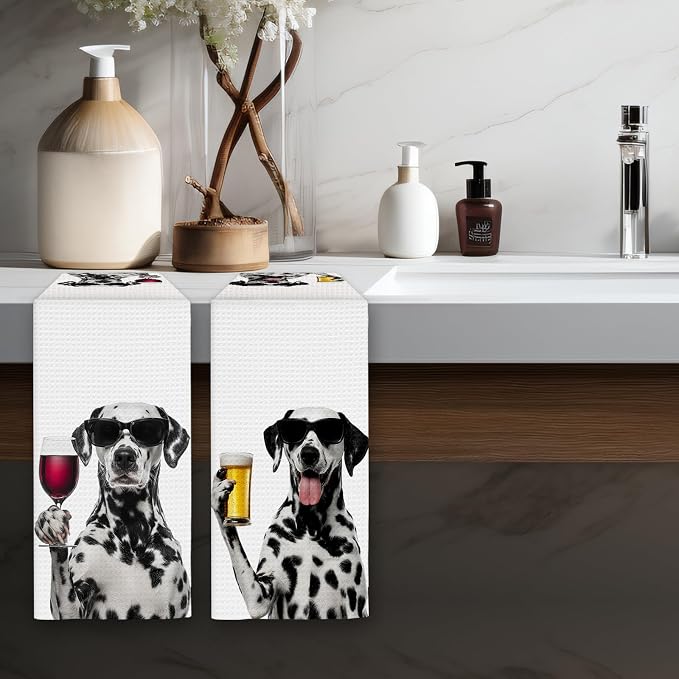 Dalmatian Gifts Wine Kitchen Towels Set of 2, Gifts - Image 5