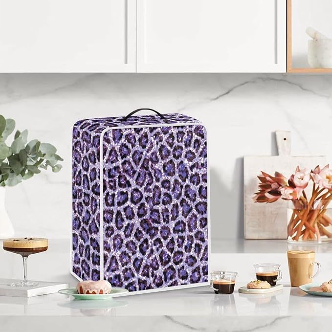 Purple Leopard House Coffee Maker Cover Lightweight Coffee Pot Cover Kitchen - Image 3