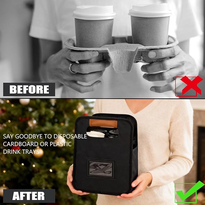Upgraded Portable 4 Cup Drink Carrier - Image 5