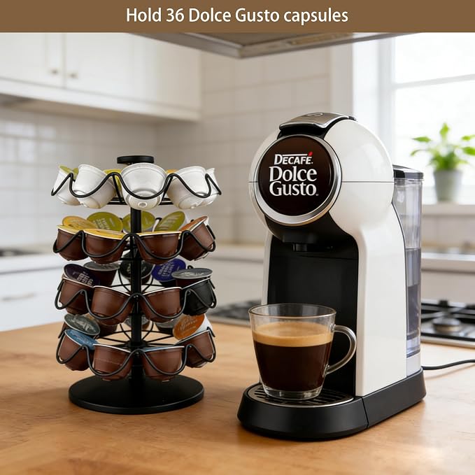 360° Rotating Coffee Pod Holder, Metal Capsule Storage Organizer - Image 6