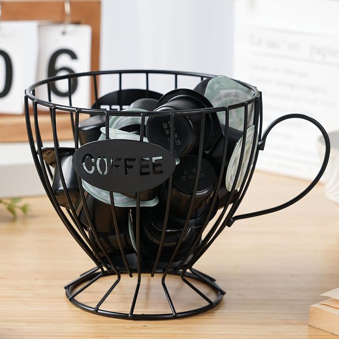 H&W 2PCS Coffee Pod Holder & Capsule Basket, Metal Coffee Bar Organizer - Image 2